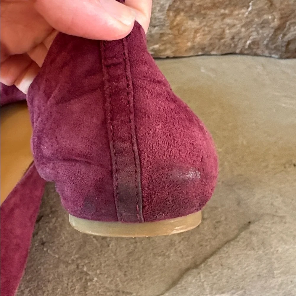 J Crew sz 9.5 plum colored suede flats